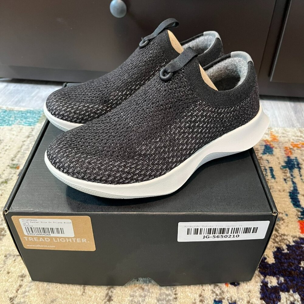 Allbirds Women's Tree Dasher Relay, Natural Black/Blizzard, US 6.5 - New in Box!
